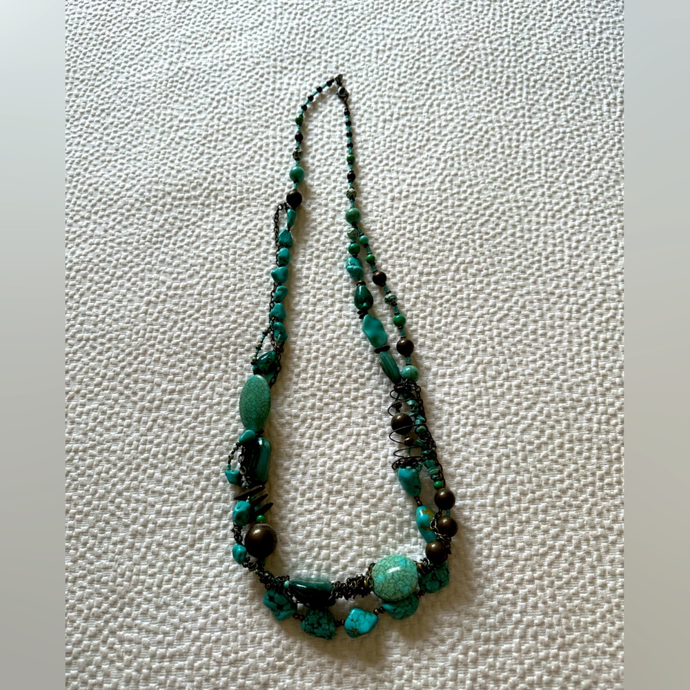 Vintage chunky turquoise necklace
